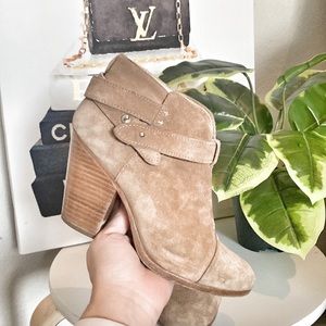 🤎🤍RAG & BONE Harrow Suede Boots Booties Grey Suede Leather Ankle🤎🤍 size 37